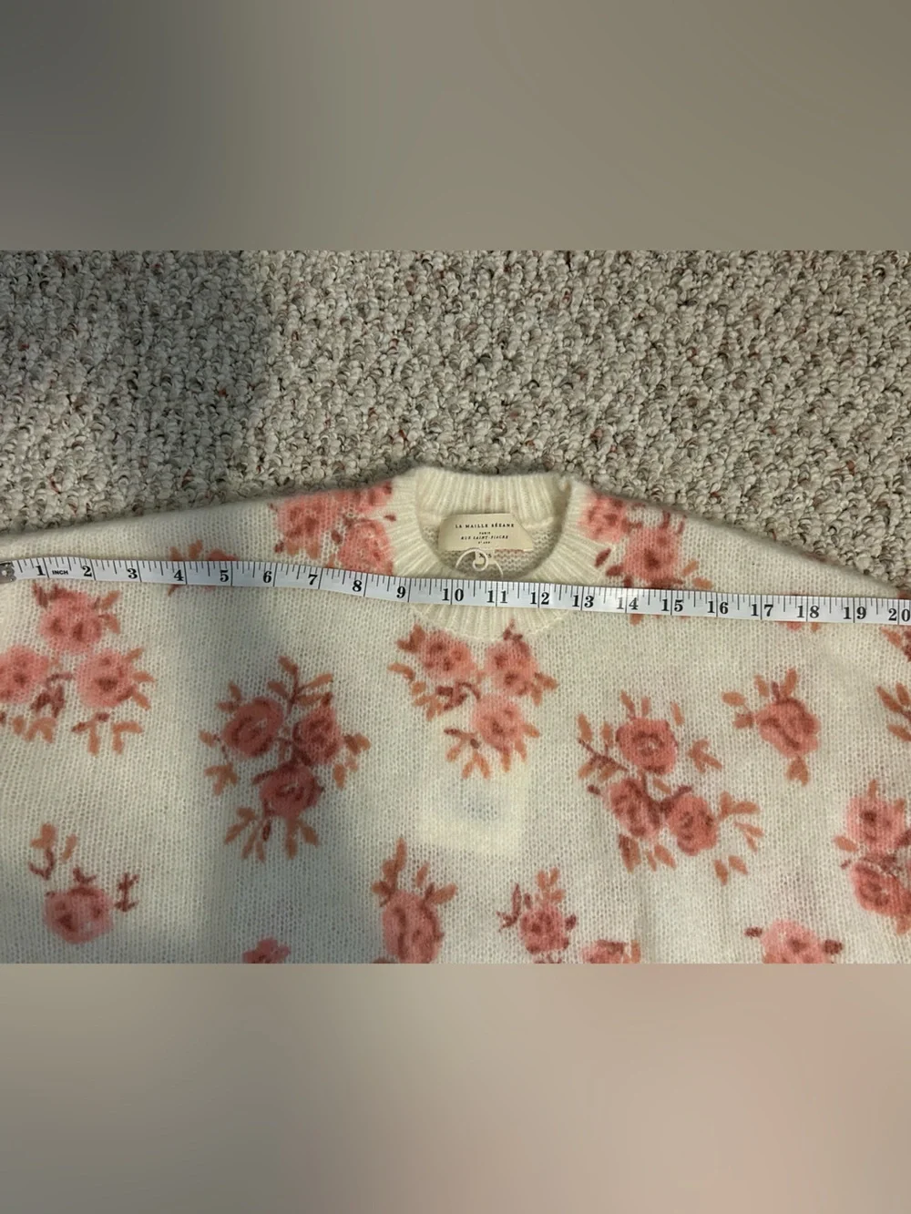 Sezane Eloisa Jumper - Small Pink Flowers - XXS - Picture 7 of 11